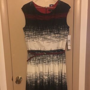 Tiana b dress red black and white size 12